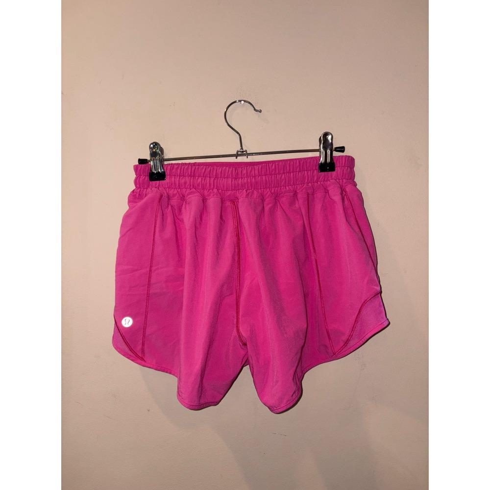 Lululemon Hotty Hot High-Rise Lined Short 4" Sonic Pink Womens Size 6 LW7AWBT
